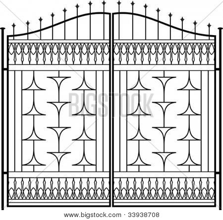 Cancello in ferro battuto, porta, recinzione, finestra, Grill, ringhiera design