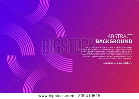 Abstract Geometric Gradient Circular Lines Pattern Background.  It Is Suitable For Various Types Of 