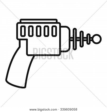 Laser Blaster Icon. Outline Laser Blaster Vector Icon For Web Design Isolated On White Background