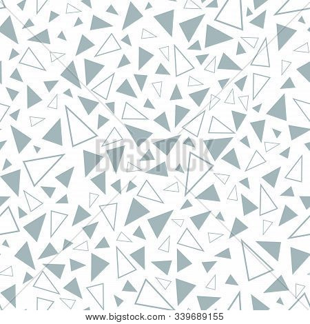 Pattern With Green Triangles On White Background