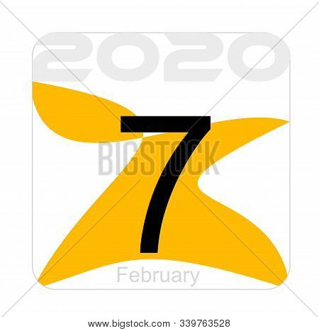 World Holiday Of The Nineteenth Day Of The Month Mulk Calendar Icon. 7 February. Vector Icons Illust