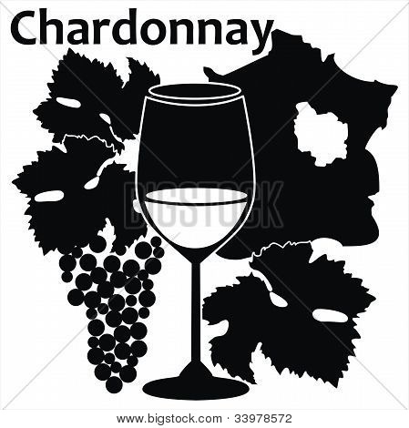 a fehér francia bor - Chardonnay pohár vörösbor