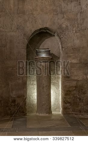 Jerusalem, Israel, December 07, 2019 : The Interior Of The Benedictine Abbey Of Abu Gosh In The Chec
