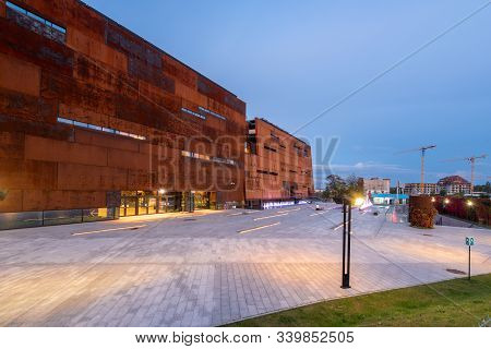 Gdansk, Poland - October 2, 2016: Building Of European Solidarity Centre (ecs) - Museum Commemoratin