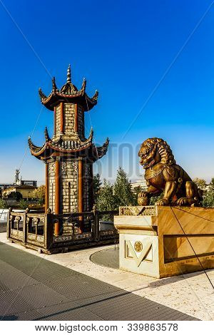 Verona, Italy - October 11, 2019: Opera Set Pieces Near Arena In Verona, Italy. Verona Arena Is Regu
