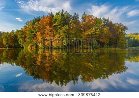 Autumn Morning At Lake Thal Near Graz, Styria Region, Austria