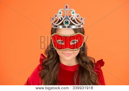 Visit Public Event Anonymously. Winter New Year Party. Winter Carnival. Incognito Mode. Girl Wear Ma