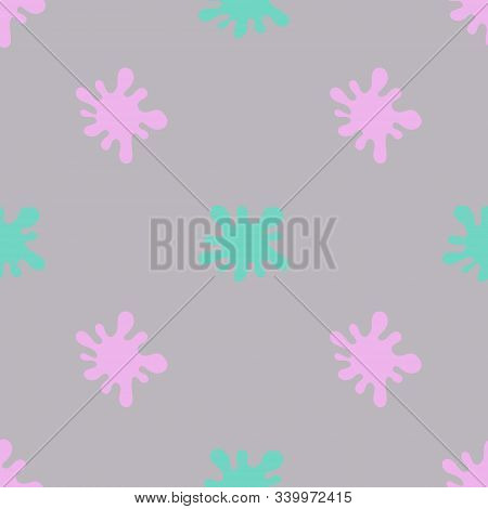 Seamless Pattern With Colorful Blots. Vector Illustration.