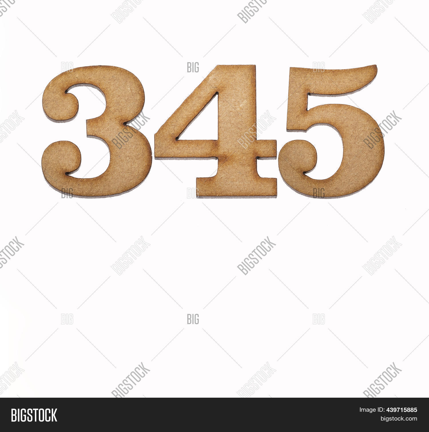 Number 345 - Piece Image & Photo (Free Trial) | Bigstock