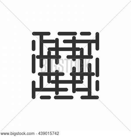 Labyrinth Square Design Element. Stock Vector Illustration Isolated On White Background