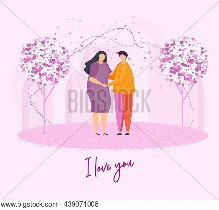Heterosexual Couple In Love. Guy And A Girl On Date In The Spring City Park.