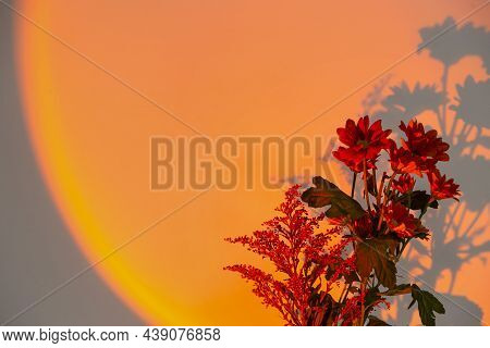 Electric Sunset Lamp For Atmospheric, Warm Yellow Illumination At Home.