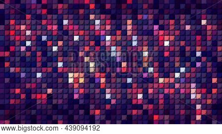 Colorful Squares Shimmer With Gradients. Motion. Beautiful Colorful Background With Shimmering Squar