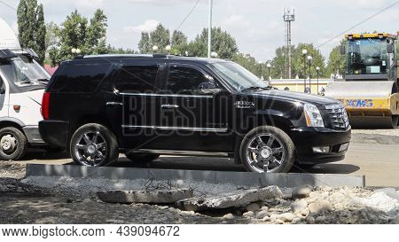 Ust-kamenogorsk, Kz - August 6, 2021. Car Cadillac Escalade Esv. American Suv.