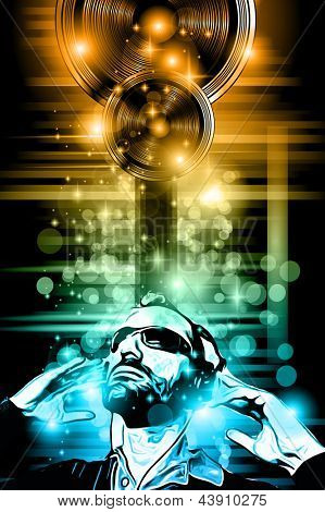Fondo del Club de música para el evento internacional de danza de disco con un montón de elementos de diseño. Ideal para p
