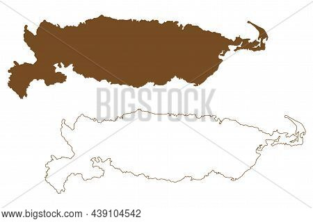 Manus Island (papua New Guinea, Admiralty Islands Archipelago) Map Vector Illustration, Scribble Ske
