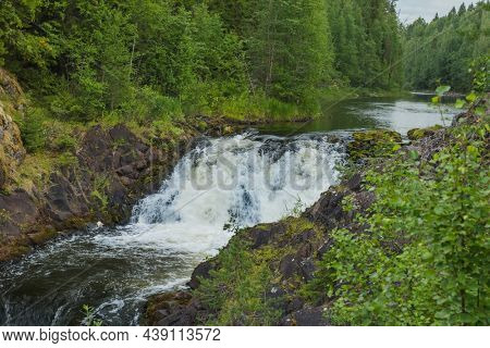 Kivach waterfall in Karelia Russia - nature background
