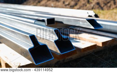 Metal Profile For The Manufacture Of Gates And Wickets. T Profile. Guide Profile For Rollers For Sli