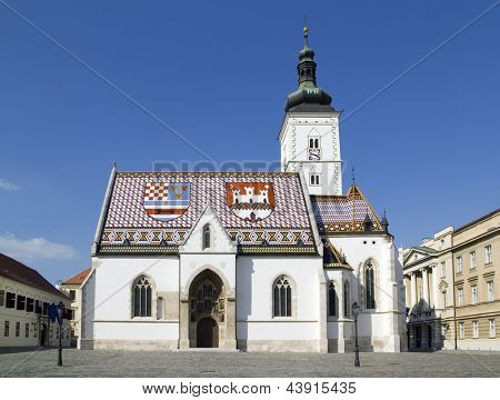 Kostel svatého Marka Záhřeb Chorvatsko