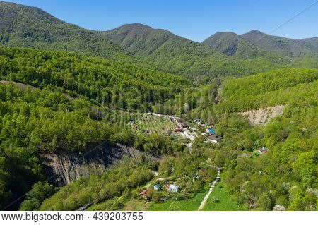 The North Caucasus. The Valley Of The River Zhane. Aerial View.