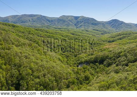 The North Caucasus. The Valley Of The River Zhane. Aerial View.