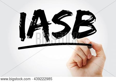 Iasb - International Accounting Standards Board Acronym With Marker, Business Concept Background