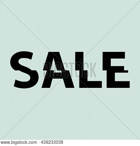 Sale Banner In Cut. Sale Poster In Dynamic