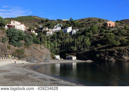 Portbou Fishing Harbor In Spain. Town In Alt Emporda County Of Catalonia, Spain.
