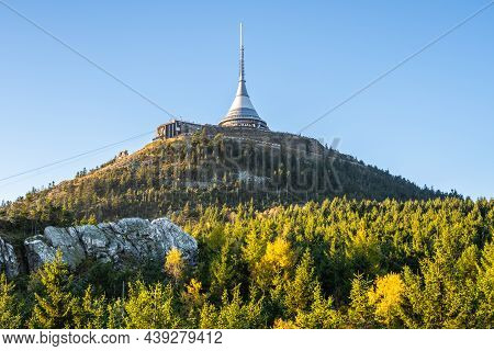 Virive Rocks, Czech: Virive Kameny, And Jested Mountain In Autumn Time. Liberec, Czech Republic