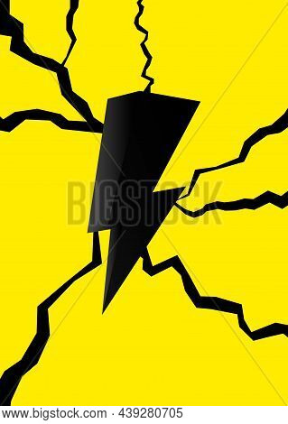 Lighting Bolt, Abstract Background, Poster Design Template.