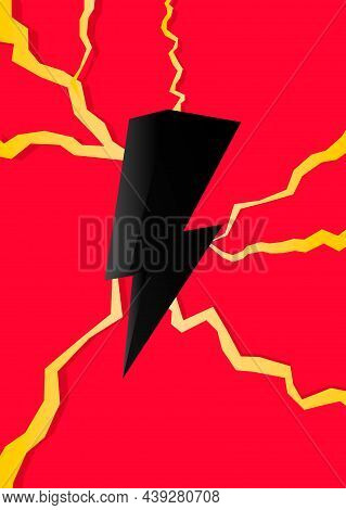Lighting Bolt, Abstract Background, Poster Design Template.