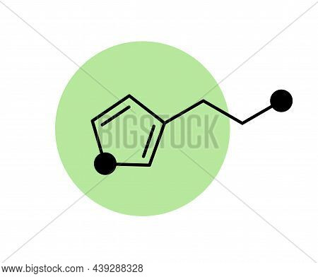 Histamine Formula Icon Or Logo. Neurotransmitter For The Brain, Spinal Cord, And Uterus. Inflammator