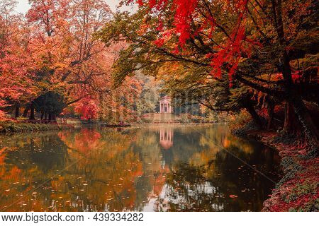 Lake With Neoclassical Temple 