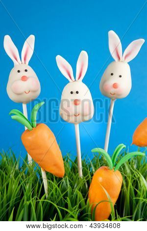 Bunny og gulerod kage popper