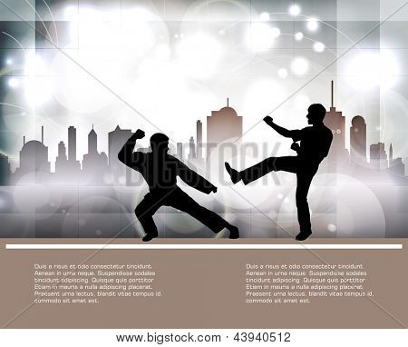 Karate. Vector