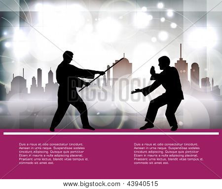Karate. Vector