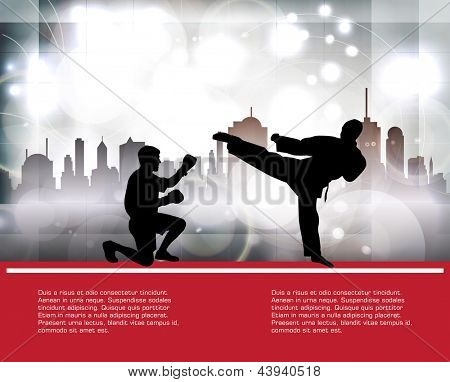 Karate. Vector