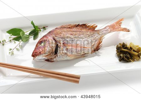 붉은 도미 구이 소금, 타이 아니 시오 야 키, 일본 요리