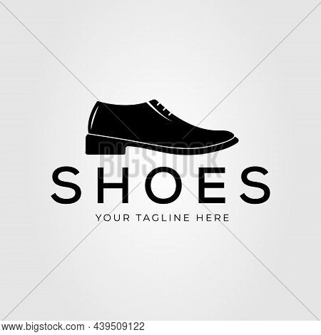 Derby Shoes Logo Or Loafer Shoe Icon Vector Illustration Design
