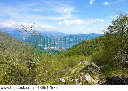 Lake Annone From Monte Cornizzolo Mountain, Lombardy, Italy