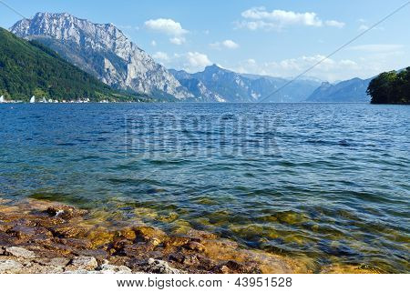 Traunsee Yaz Gölü (Avusturya).