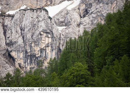 The Pagan Girl, Ajdovska Deklica, Face In The Northern Wall Of Prisank Mountain Created By Rock Feat