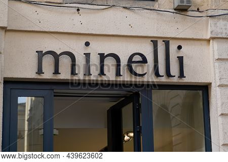 Bordeaux , Aquitaine France - 11 05 2021 : Minelli Sign Logo And Text Brand Front Of Facade Store Fa