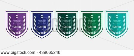 Certified Logo Badge Shield Design For Company Training Badge Certificates To Information Technology
