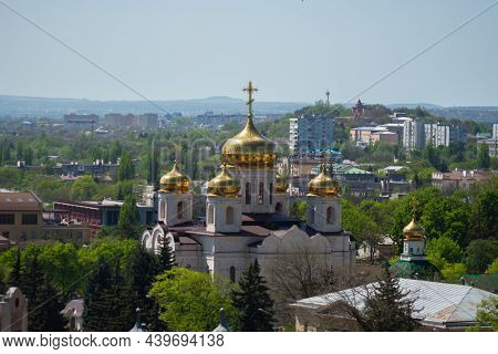 Russia May 04, 2021 Pyatigorsk, View Of The Savior Cathedral, Photo Was Taken On A Sunny Spring Day.