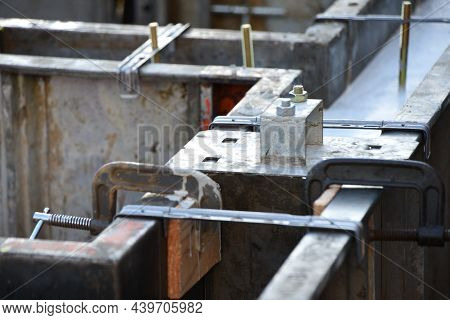 Basic Formwork For House Construction Work. Formwork Is A Frame That Is Installed To Pour Concrete A