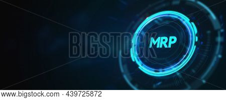 Mrp Material Requirement Planning Manufacturing Industry Business Process Automation.3d Illustration