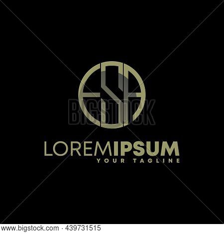 Letter Esa Free Vector Stock. Circle Abstract Design Concept. Can Be Used As A Symbol Related To Ini