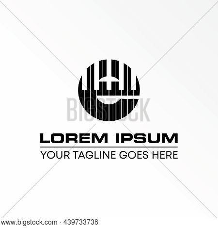 Letter E Logo Free Vector Stock. Piano Abstract Design Concept. Can Be Used As A Symbol Related To I