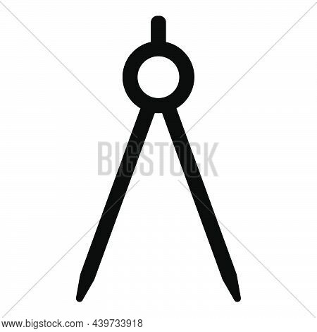 Divider Circulus Circinus Icon Black Color Vector Illustration Flat Style Simple Image